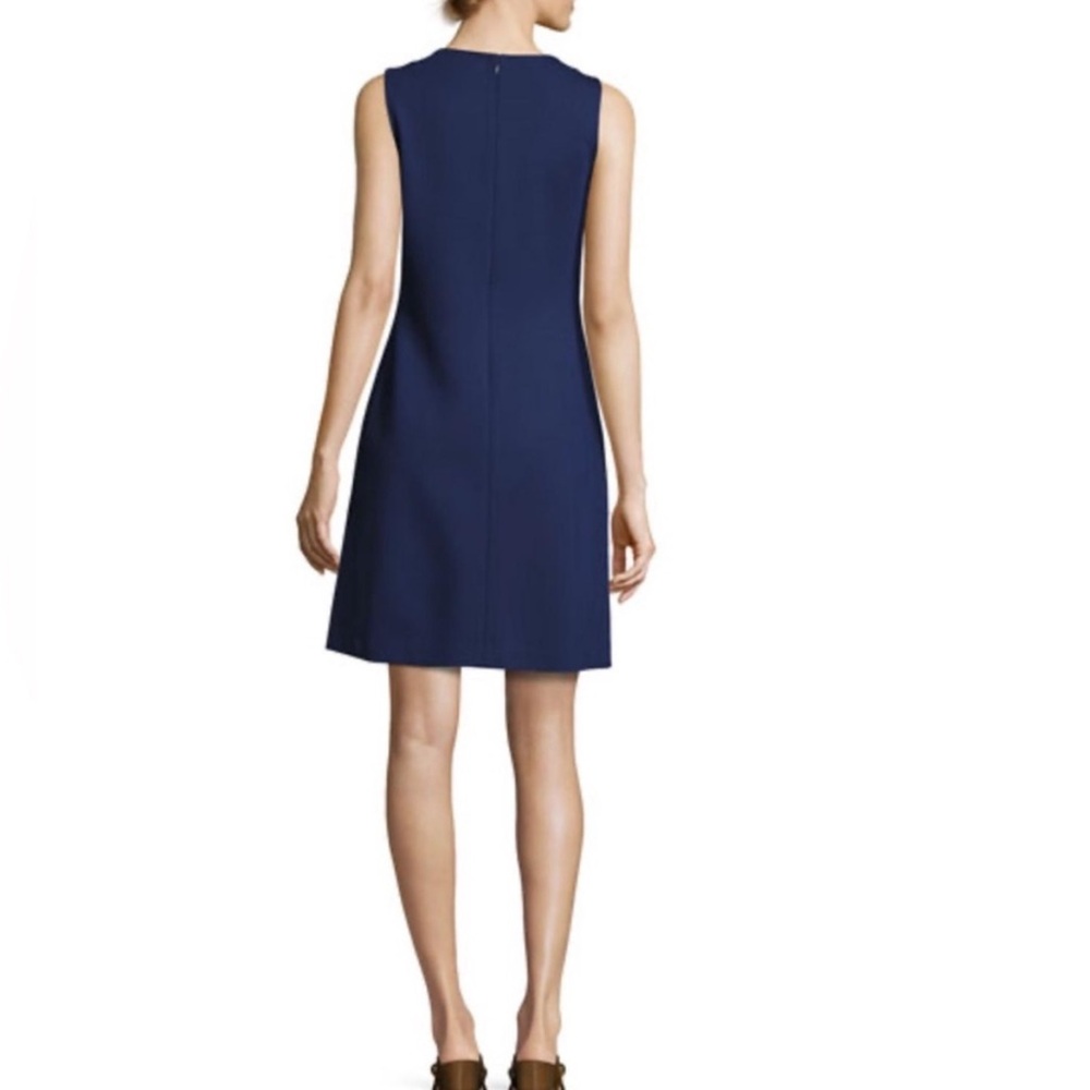 Tory Burch Brynn Dress Size Medium Navy Sleeveless Ponte - Picture 2 of 12